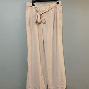 soft pink satin like soft stretchy dress pants